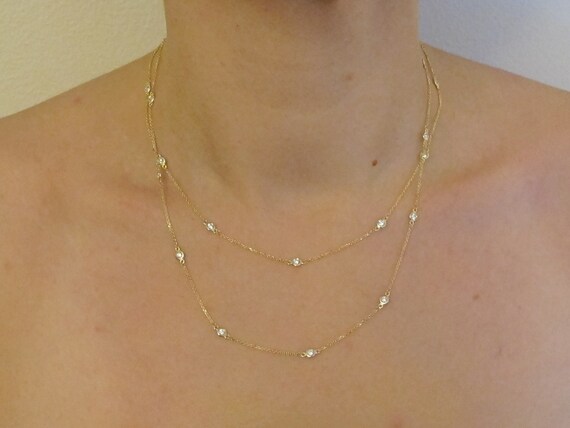 Yard Station Necklace 14k Yellow Gold 