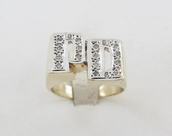 Mens diamond initial best sale rings
