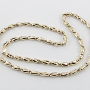 Men&#39;s Bullet Link Style Chain 14k Yellow Gold Necklace 25 3/4&quot; 25.7 grams