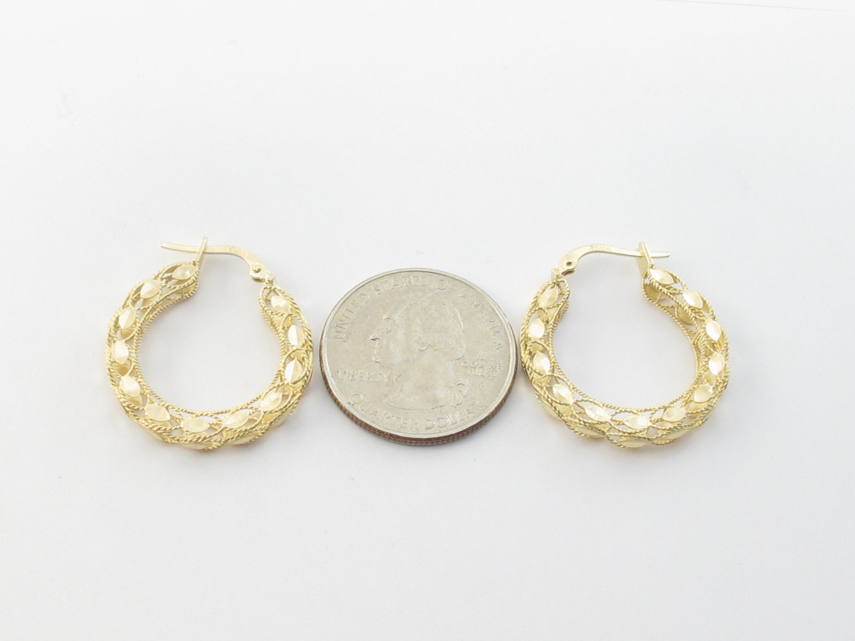 Turkish link hoop best sale earrings