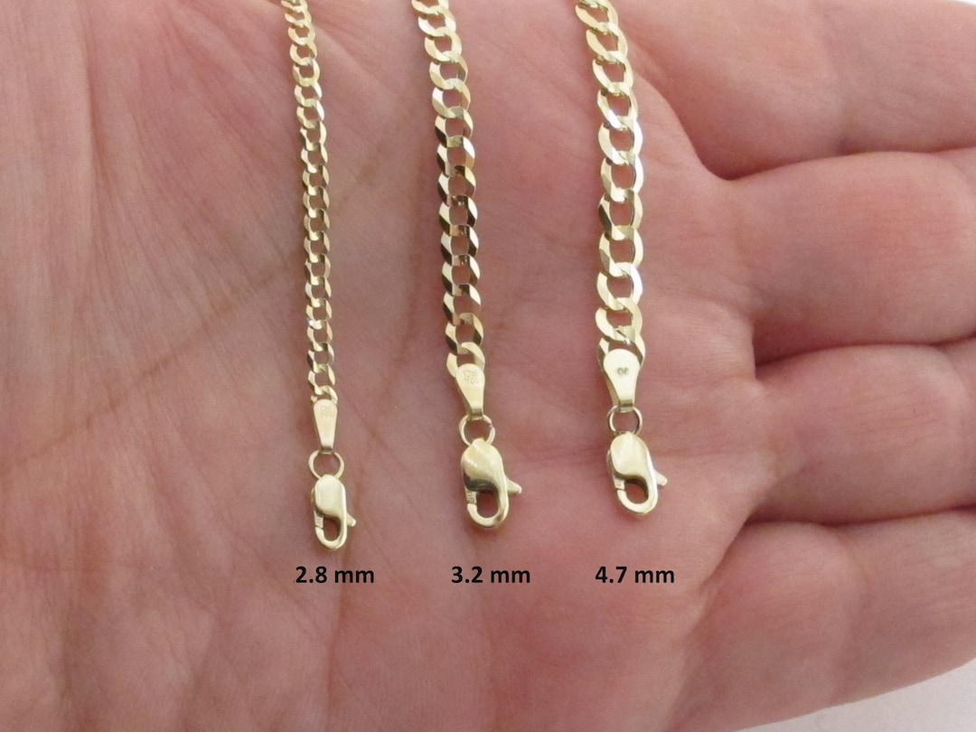 Catena A Maglia Cubana Color Oro Da 16/18/20/22/24 Pollici Per