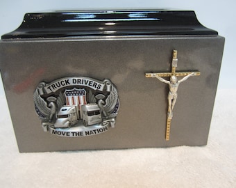 trucker urn etsy