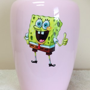 Pink Sponge Bob large cremation urn