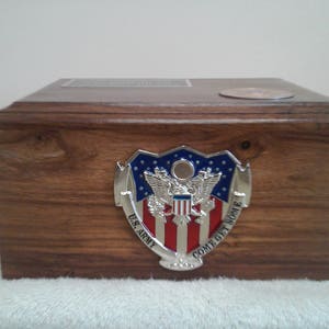 901 Wood Army Veteran Cremation Urn
