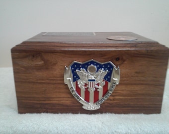 901 Wood Army Veteran Cremation Urn