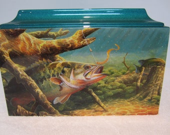 508 Bass Fishing, Fishermen's Fisherman Memorial Funeral  Adult Cremation Urn