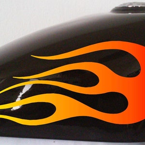 Black With Flames Adult Motorcycle Gas Tank Memorial Cremation Urn-Live to ride