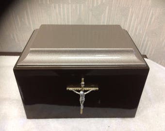 623 Religious Christian two tone Adult Funeral Memorial Cremation Urn