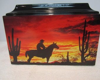 500 Southwest Cowboy Western Cremation Urn