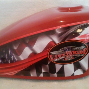 309 Red Adult or Double Motorcycle Gas Tank Memorial Cremation Urn-Live to ride