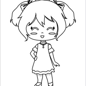 20 Kawaii coloring pages for kids | Etsy