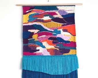 Custom Woven Wall Hanging | Large Abstract Fiber Art Tapestry