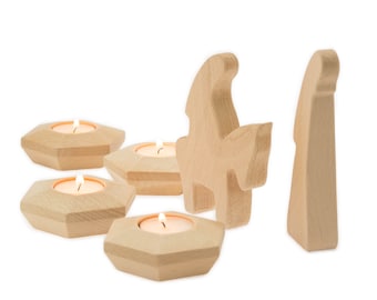 Advent Decoration, Mary on Donkey, Mary and Joseph, Beautiful Advent Wreath, Christmas Countdown