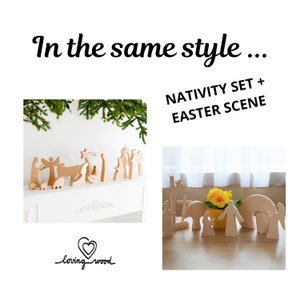 Modern Nativity, Wood Nativity Scene, Wooden Manger, Unique Nativity, Simple Nativity, Nativity Figures image 8