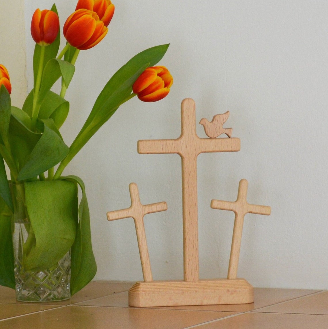 Wooden Cross Wood Cross Home Decor Easter Cross Set of 3 Etsy