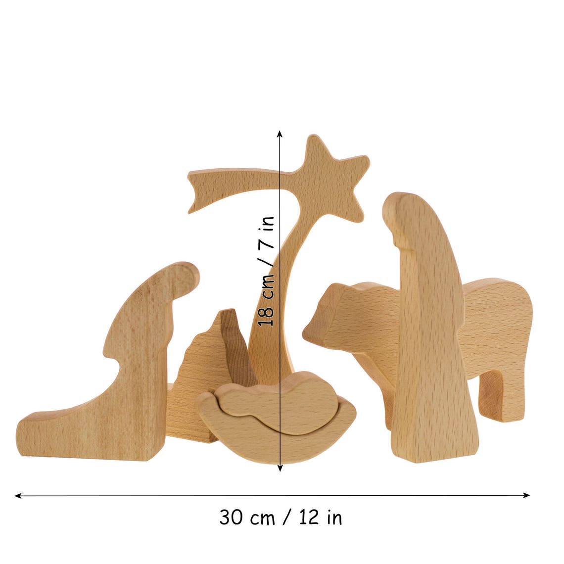 Small Nativity Set Wooden Wood Nativity Scene Set Nativity Etsy