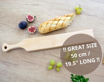 Wooden Baguette Board, Long Cutting Board, Baguette Cutting Board, Modern Serving Board, Long Wooden Board, Massive and Sturdy