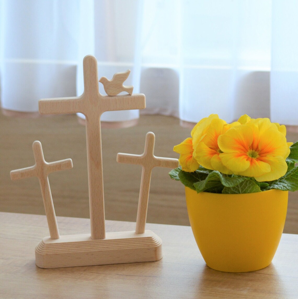 Wooden Cross Wood Cross Home Decor Easter Cross Set of 3 Etsy