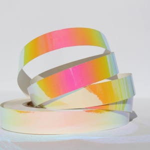 Silver Sequins Holographic Tape, Choose Your Size, Hologlitter 