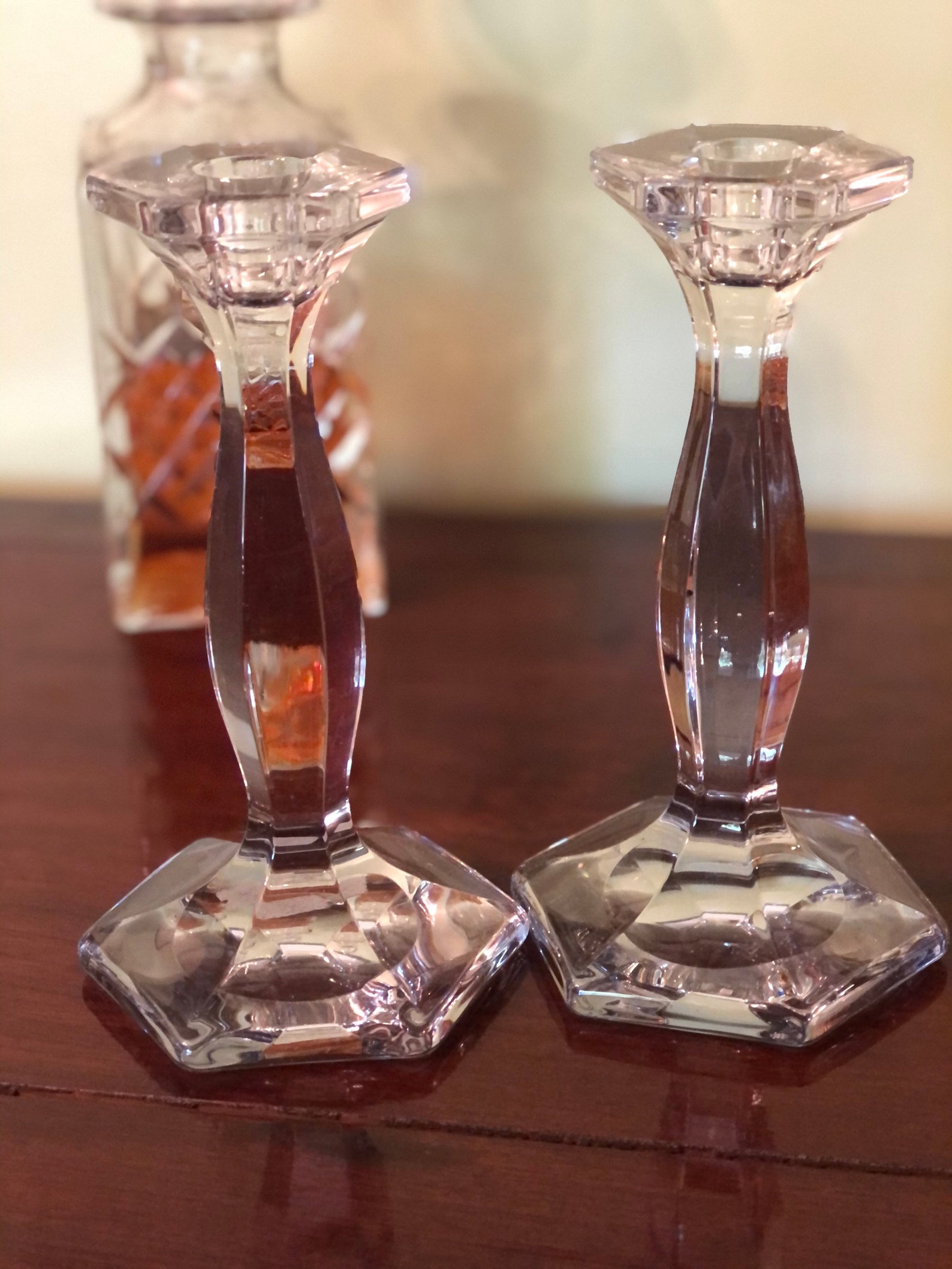 Heisey Patrician Vintage Candlesticks Etsy