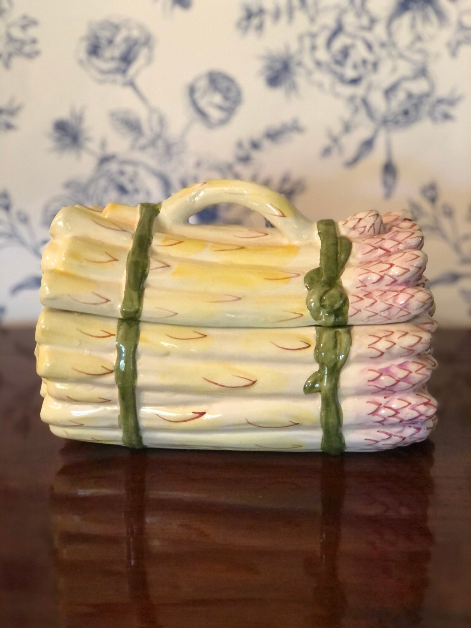 Vintage Majolica Asparagus Dish Etsy
