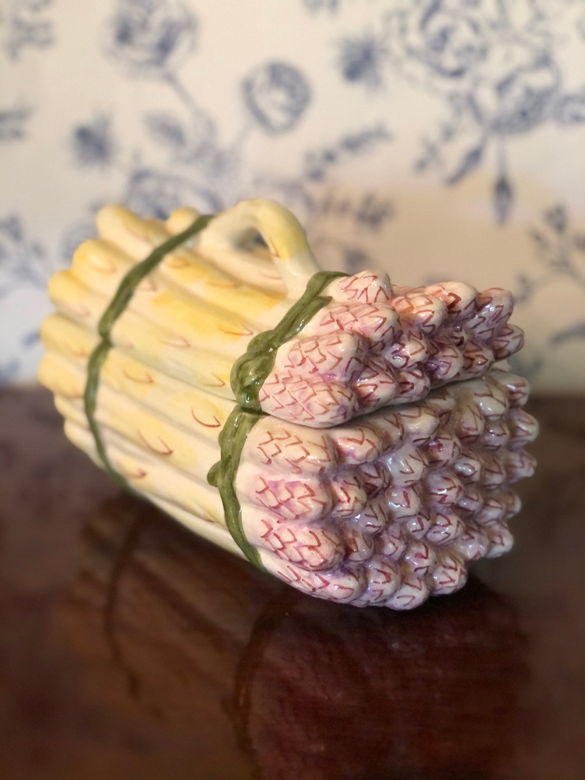 Vintage Majolica Asparagus Dish Etsy