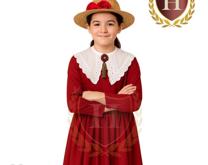 Victorian Girls Day Dress, Girl's Victorian Gown