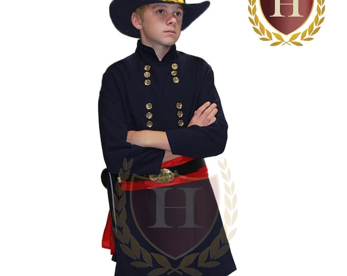General Custer Children's Civil War Officer Uniform Costume - Authentic Looking Union Soldier Outfit for Kids