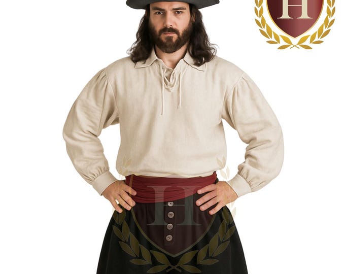 Pirate Wide Leg Breeches, Buccaneer Trousers, Swashbuckler Pants