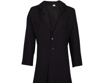 Mens black frock coat clearance