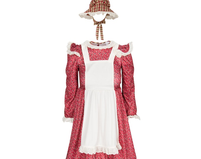 Laura Ingalls,Little House Prairie Dress/Girls Pioneer Costume