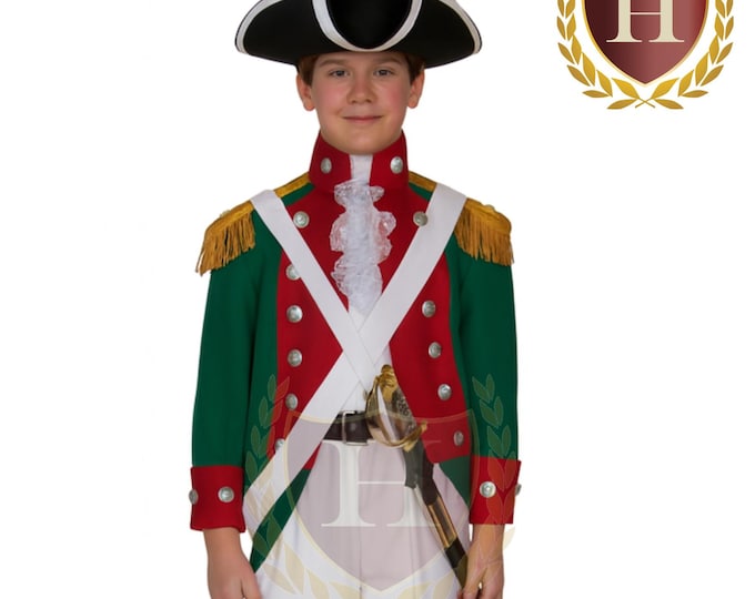 Children's American Revolution Continental Marine Corps Officer Uniform