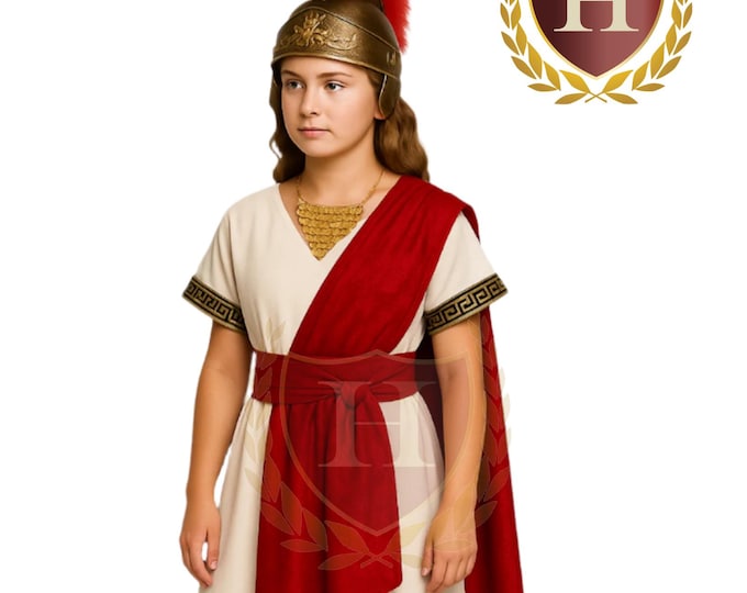 Children's Athena/Minerva Grecian/Roman Goddess Of Wisdom Costume