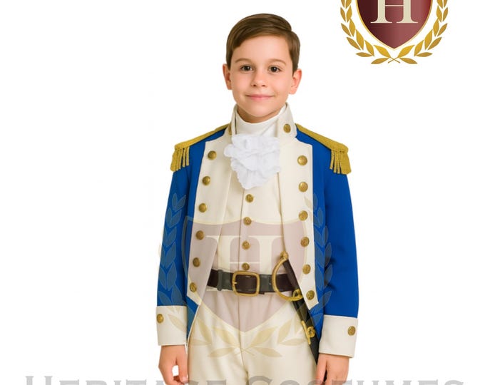 Alexander Hamilton Children's Uniform, Colonial Costume, Revolutionary War
