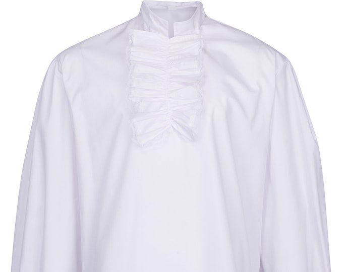 Colonial Adult White Shirt/Pirate Ruffled Adult Shirt