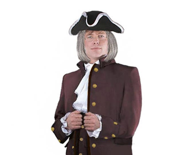 Walk Through History in Our Adult Benjamin Franklin "The First American" Patriotic and Historical Figures Costume, Theatrical Quality Attire