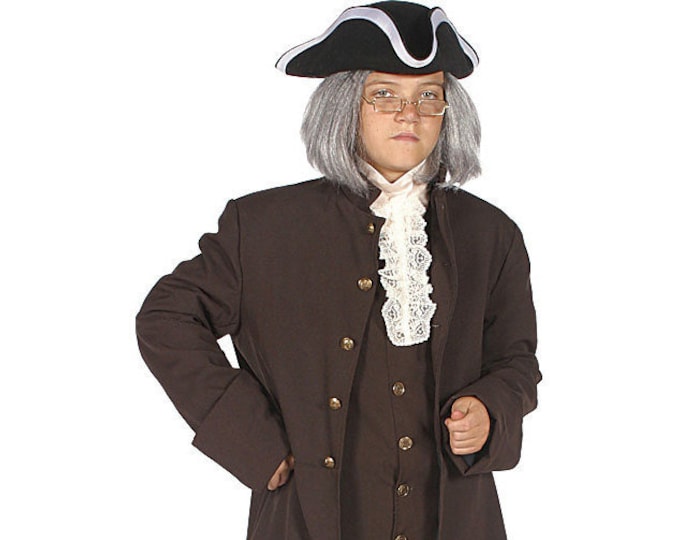 Benjamin Franklin Historical Costume for Kids, Colonial Era Costume, Founding Father Costume