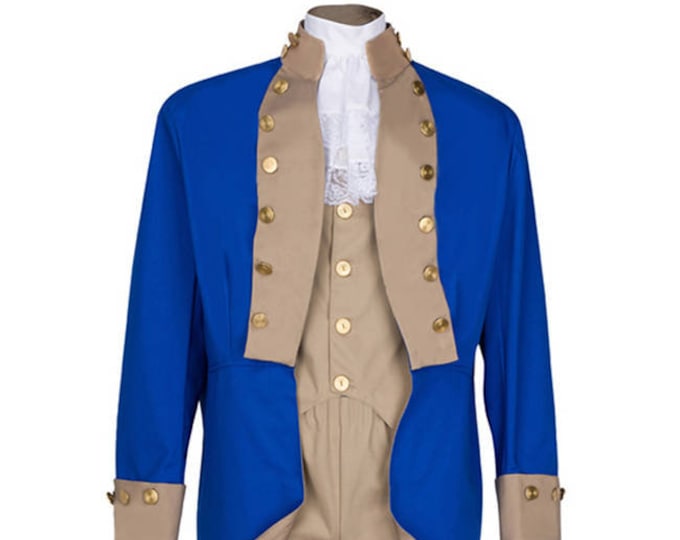 Adult American Revolution War Uniform, Perfect for Alexander Hamilton and George Washington!