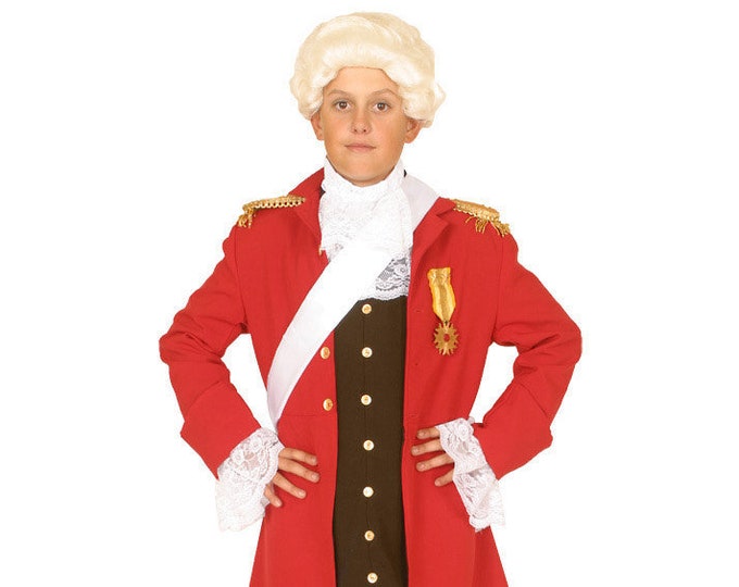 Kids' Colonial King George III Costume - Perfect for History Projects, Colonial Reenactments