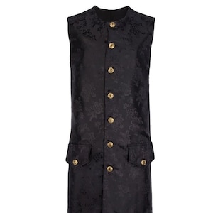 Colonial Men's Long Vested Brocade Waistcoat