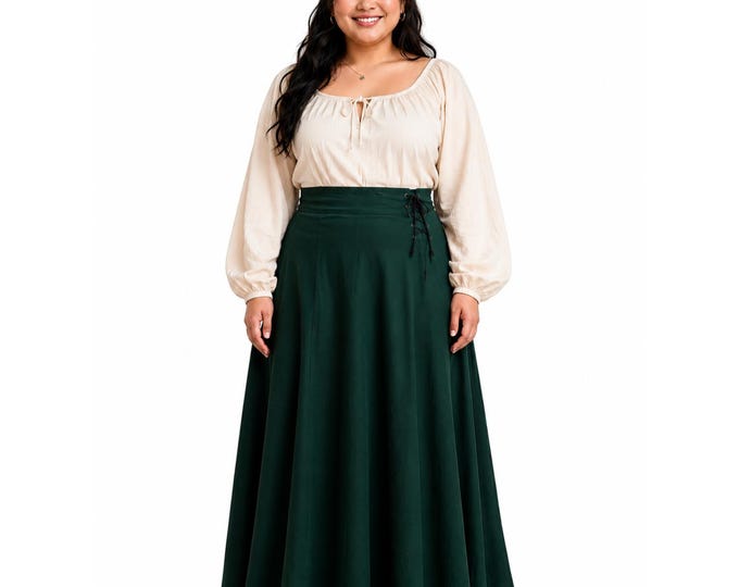 Renaissance/Medieval Adjustable Fit Cotton Skirt