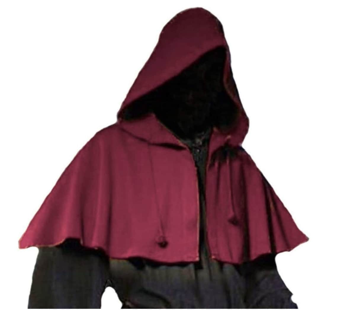 Medieval Hooded Cowl with Clasp