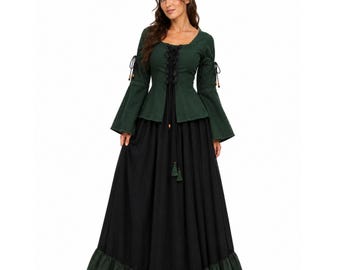 Women's Ruffled Hem Renaissance Skirt