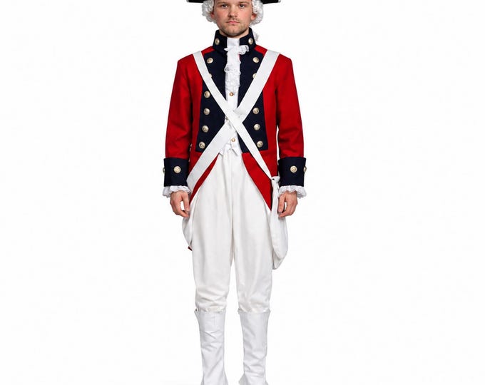 British Redcoat Adult Revolutionary War Uniform Costume
