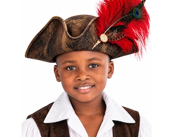 Kids Faux Leather Pirate Hat