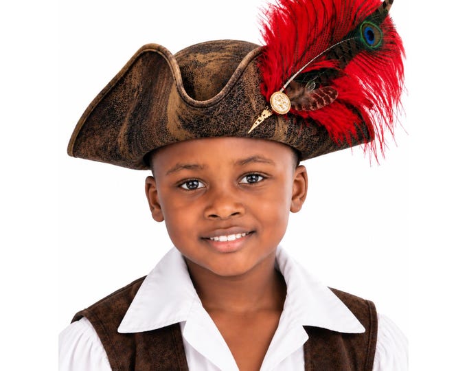 Kids Faux Leather Pirate Hat