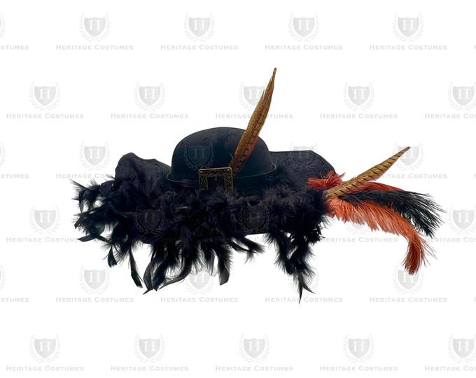 Barbosa Pirate Hat, Swashbuckler Hat, Pirate Captain Hat
