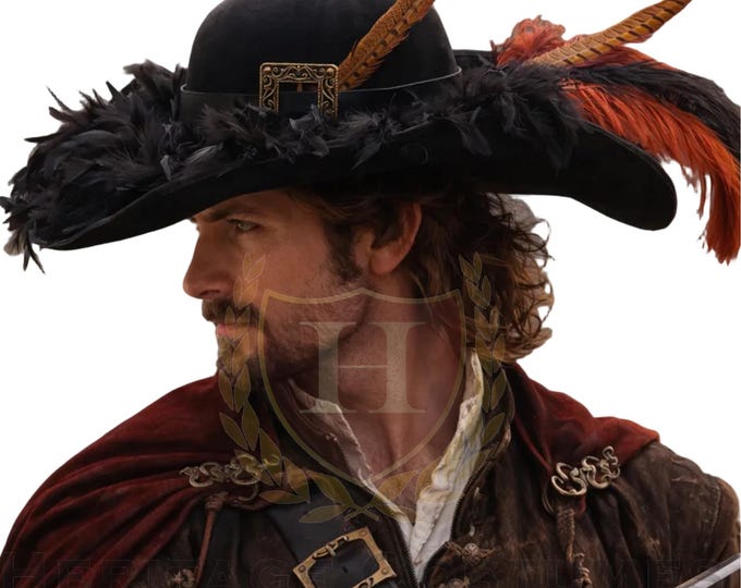 Barbosa Pirate Hat, Swashbuckler Hat, Pirate Captain Hat