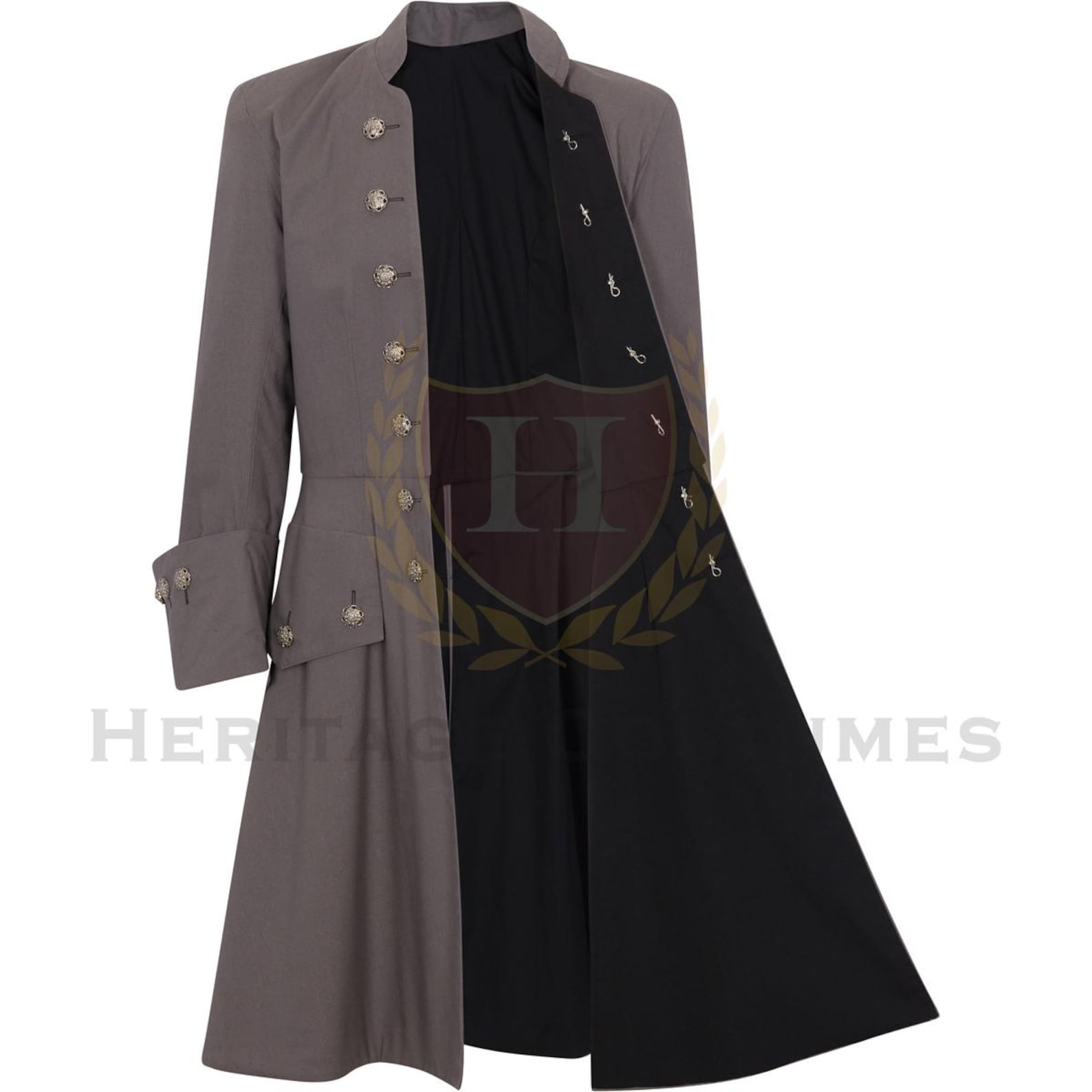 Men's Pirate Frock Coat, Buccaneer Captain's Jacket, Caribbean Pirate ...