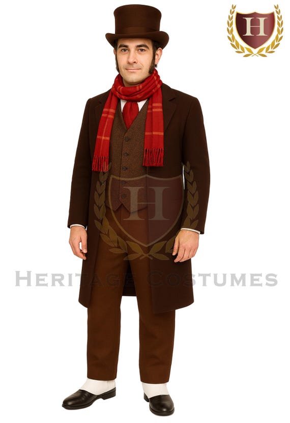 Bob Cratchit Dickens Costume, A Christmas Carol, Scrooge Outfits